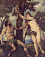 Tizian  - Bilder Gemälde - Sündenfall