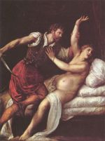 Tizian  - Bilder Gemälde - Tarquinius Sextus und Lucretia