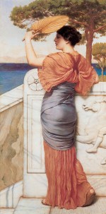 John William Godward  - Peintures - Sur le balcon