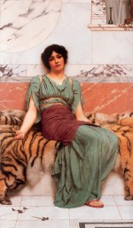 John William Godward  - Bilder Gemälde - In süssen Träumen