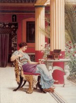 John William Godward  - Peintures - Le coffre à bijoux