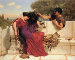 John William Godward  - paintings - The Old, Old Story