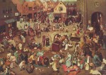 Pieter Bruegel - paintings - Streit des Karnevals mit der Fastenzeit