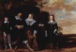 Frans Hals - Bilder Gemälde - Familienportrait mit fünf Personen