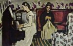 Paul Cezanne  - Bilder Gemälde - Mädchen am Klavier