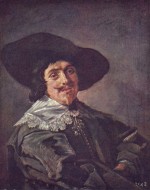 Frans Hals  - Bilder Gemälde - Portrait eines jungen Mannes im gelbgrauen Rock