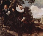 Frans Hals  - Bilder Gemälde - Portrait eines jungen Paares