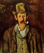 Paul Cezanne  - Bilder Gemälde - Mann mit Pfeife