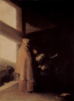 Francisco Jose de Goya - Bilder Gemälde - Besuch des Mönchs