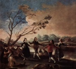 Francisco Jose de Goya  - Bilder Gemälde - Tanz der Majas mit den Manzanaren