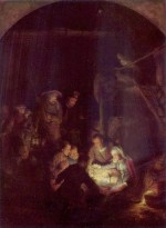 Rembrandt - Bilder Gemälde - Anbetung der Hirten