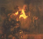 Rembrandt - Bilder Gemälde - Apostel Petrus verleugnet Christus