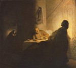 Rembrandt - Bilder Gemälde - Christus in Emmaus