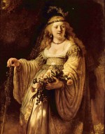 Rembrandt  - Peintures - Portrait de Saskia en Flore