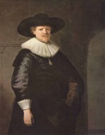 Rembrandt  - Bilder Gemälde - Portrait des Dichters Jan Hermansz Krul