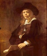 Rembrandt  - Bilder Gemälde - Portrait des Gerard de Lairesse