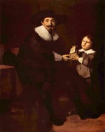 Rembrandt  - Bilder Gemälde - Portrait des Jan Pellicorne und seines Sohnes Caspar