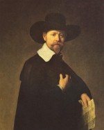 Rembrandt  - Peintures - Portrait d'homme d'affaires Martin Looten