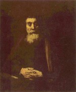 Rembrandt  - Bilder Gemälde - Portrait eines alten Mannes im Lehnstuhl