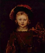 Rembrandt  - Peintures - Portrait d'un garçon (Titus, fils de Rembrandt)