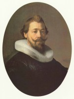 Rembrandt  - paintings - Portrait eines Mannes mit Muehlsteinkragen und Spitzbart (Oval)