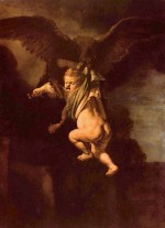 Rembrandt  - Bilder Gemälde - Raub des Ganymed