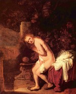 Rembrandt  - Bilder Gemälde - Susanna im Bade