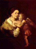 Rembrandt  - Peintures - Vénus et Amour