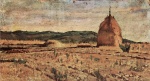 Giovanni Fattori - Bilder Gemälde - Der Heuhaufen