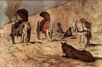 Giovanni Fattori  - Peintures - Charrettes romaines