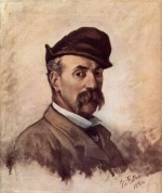 Giovanni Fattori  - paintings - Selbstportrait mit fuenfzig Jahren