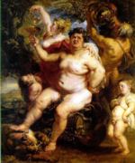 Pierre Paul Rubens - Peintures - Bacchus le dieu romain du vin