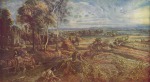 Bild:Herbstlandschaft und die Ansicht des Schlosses von Steen