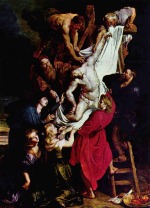 Peter Paul Rubens  - Bilder Gemälde - Kreuzabnahme Triptychon Mitteltafel