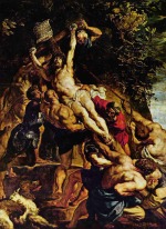 Peter Paul Rubens  - Bilder Gemälde - Kreuzaufrichtung Triptychon Mitteltafel