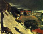 Paul Cezanne  - Bilder Gemälde - Schneeschmelze in LEstaque