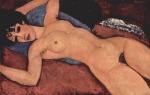 Amadeo Modigliani - Bilder Gemälde - Liegender Akt