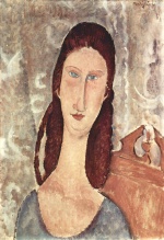 Amadeo Modigliani - Bilder Gemälde - Portrait der Jeanne Hebuterne