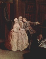 Pietro Longhi - Bilder Gemälde - Besuch in der Bibliothek