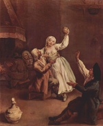 Pietro Longhi - Bilder Gemälde - Das vergnügte Paar