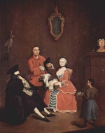 Pietro Longhi - Peintures - Le coiffeur