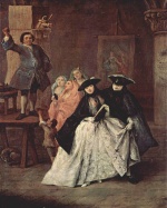 Pietro Longhi - Peintures - Le charlatan