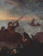 Pietro Longhi - Bilder Gemälde - Der Schütze im Fass