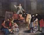 Pietro Longhi - Peintures - L'arracheur de dents