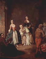 Pietro Longhi - Bilder Gemälde - Die Furlana