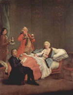 Pietro Longhi - Bilder Gemälde - Die Morgenschokolade