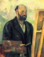 Paul Cezanne  - Peintures - Autoportrait à la palette