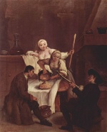 Pietro Longhi - Bilder Gemälde - Die Polenta