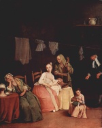 Pietro Longhi - paintings - Die Putzmacherin