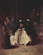 Pietro Longhi - Bilder Gemälde - Die Verkäuferin der Essenzen